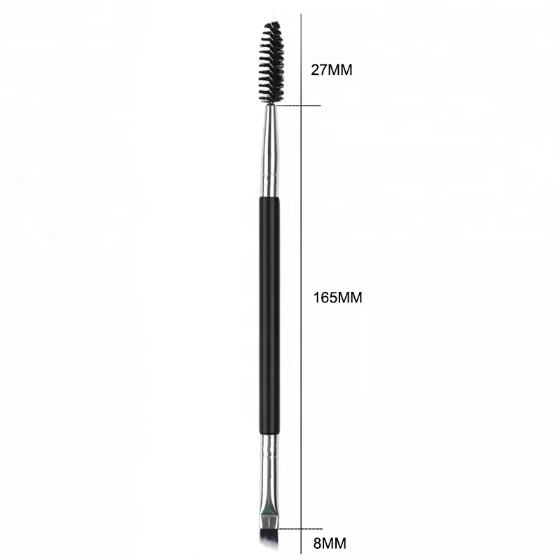 

Wholesale Good To Make Up Double Sided Private Label Eyebrow Brush, Silver/ rose gold