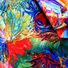 custom100% polyester cheap printing fabric 2019 large abstract prints fabric