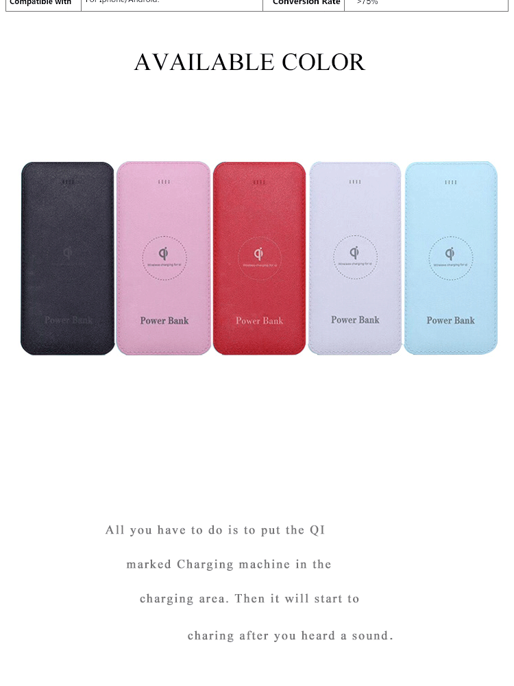 wireless power bank charger, factory 10000mah slim Power Banks - ANKUX.COM