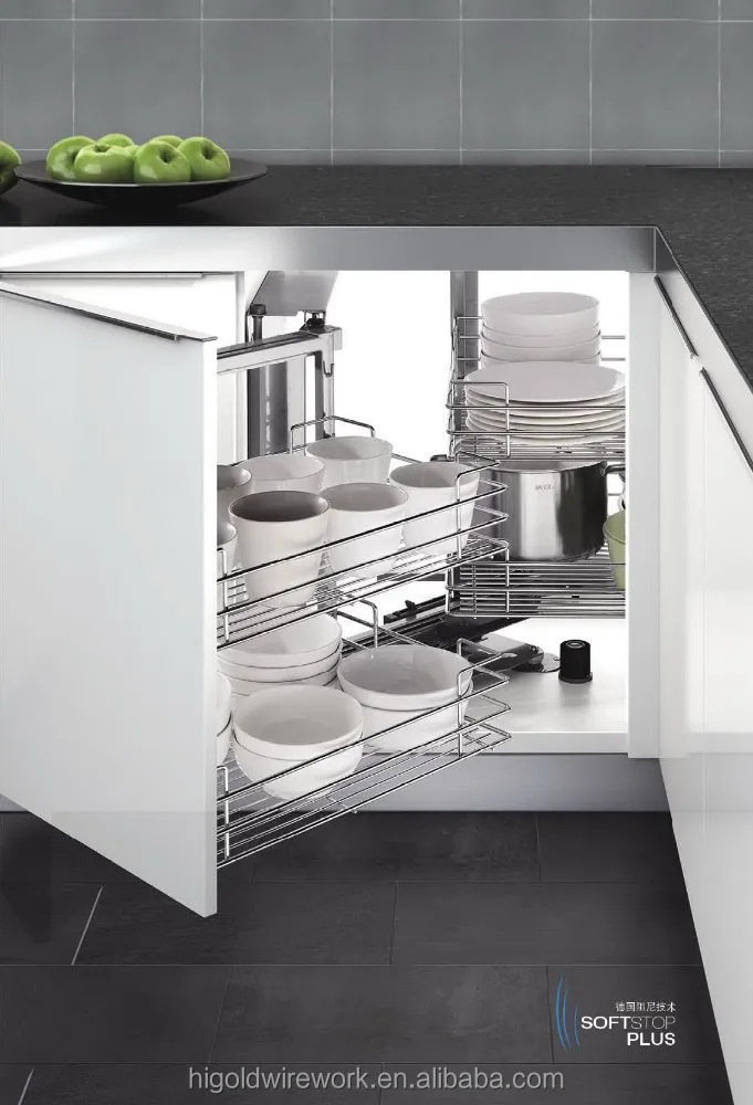 Magic corner keukenkast organisator draad mand keuken opslag ...