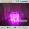 LED Flashing Dining Table Colour Changing Tempered Glass Table Lighted Square Dining Tables