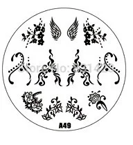 2015 new A Series A49 Nail Art Polish DIY Stamping Plates Image Templates Nail Stamp Stencil