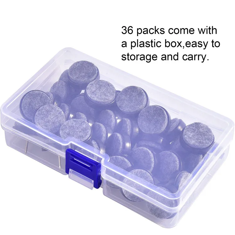 Furniture Pad Nails Black Nailon Slider Glide Felt Pads With Storage
