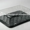 sparkling clear dome black base PETE food grade bakery box