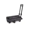 Six wheels plastic luggage cart shopping rolling trolley with telescopic handle