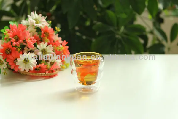 heat resistant hand made colored glass tea sets