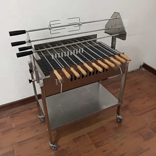 Cyprus Stainless Steel Grill Foukou Grill BBQ Rotisserie Frame.