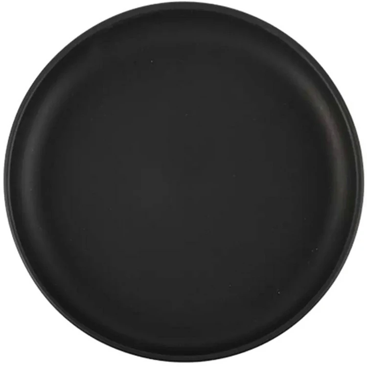 High Quality Crockery Tableware Cheap Bulk Matte Black 8 Inch Ceramic