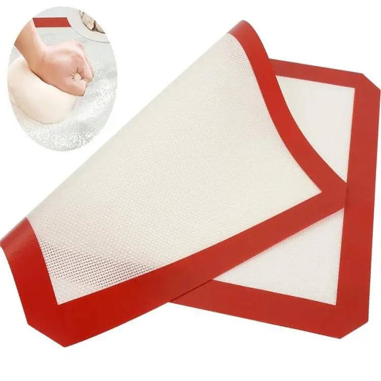

Reusable Kitchen Tool Fiberglass Silicone Baking Mat, Red
