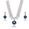 S-5 Xuping dark blue crystal cz bridal jewelry sets for wedding,accessories for women jewelry,bollywood jewelry sets