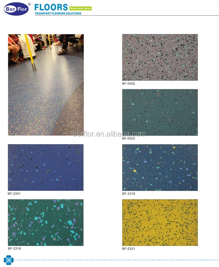 Pvc Transport Safety Flooring High Gloss Glitter Laminate Flooring