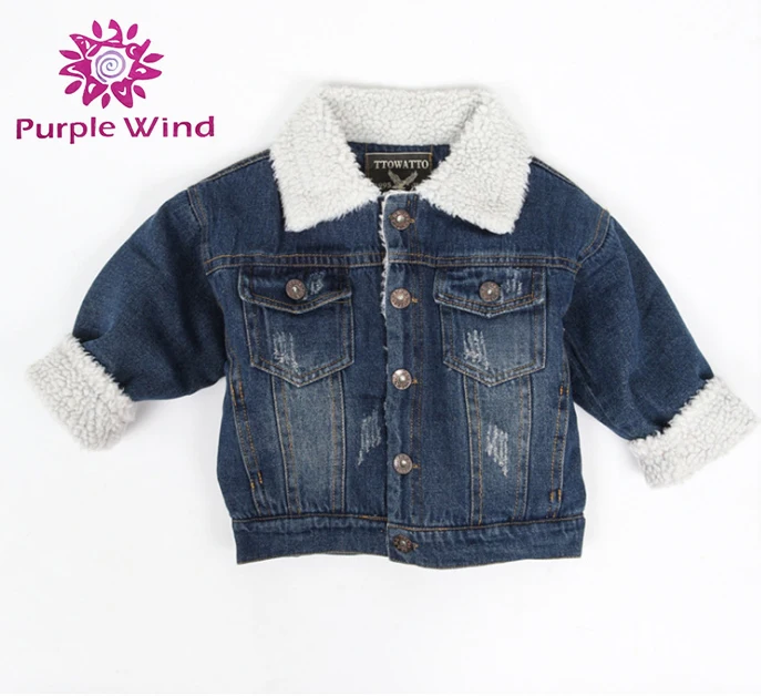 

IN-STOCK Jacket For Girls Boys Autumn Winter Plus Cashmere Thicken Jeans Coat Children Clothes Warm Fashion Baby Denim Jackets, Picture