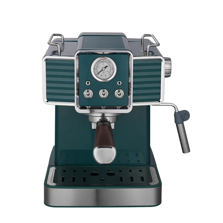 
new fashionable stylish ABS shinny housing coffee machine espresso cappuccino maker with pressure meter 