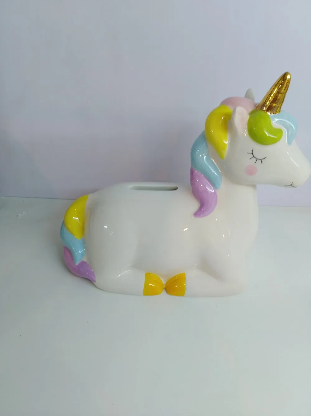 Unicorn Shape Piggy Bank Custom Ceramic Piggy Bank Money Bank Moneybox
