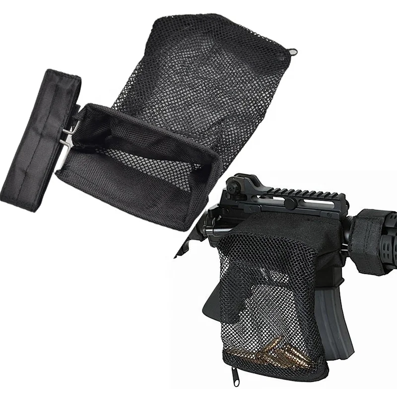 

AR15 gun accessory Nylon Mesh Trap Shell Case Bullet brass shell catcher Bag Cartridge Zippered Closure for Quick Unload