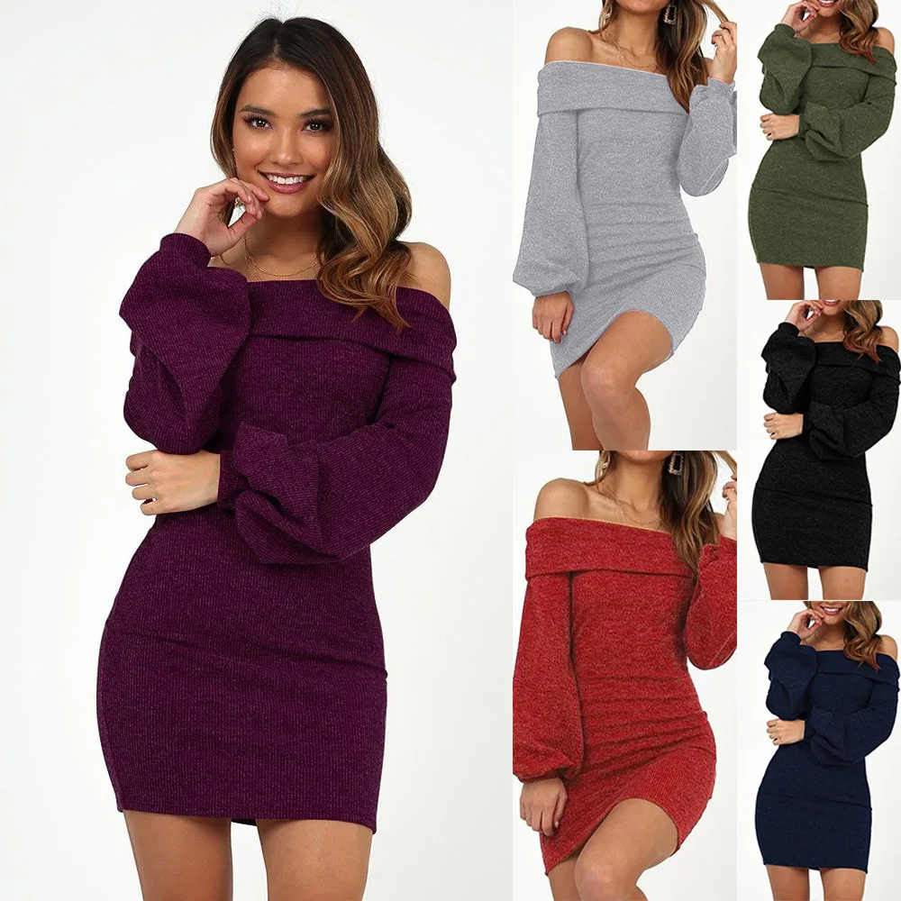 Short Bodycon Dress Jumper 