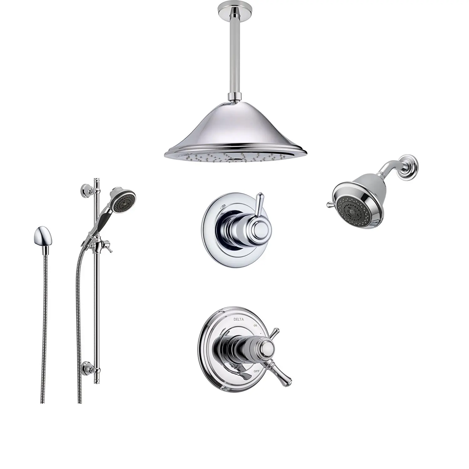 Buy Delta Cassidy Chrome Shower System With Thermostatic