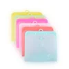 Custom size pinch press seal silicone food storage preservation bags with timer
