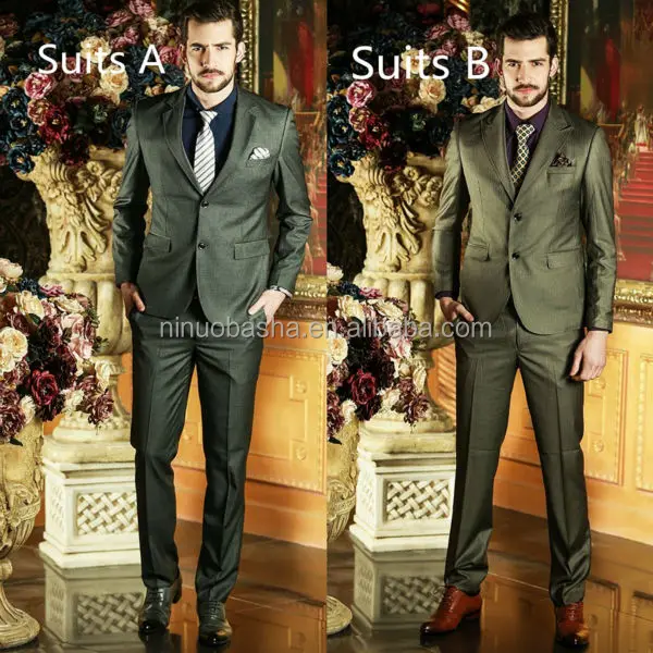 New Style Wedding Dress Suits For Men Latest Solid Color Two Buttons ...