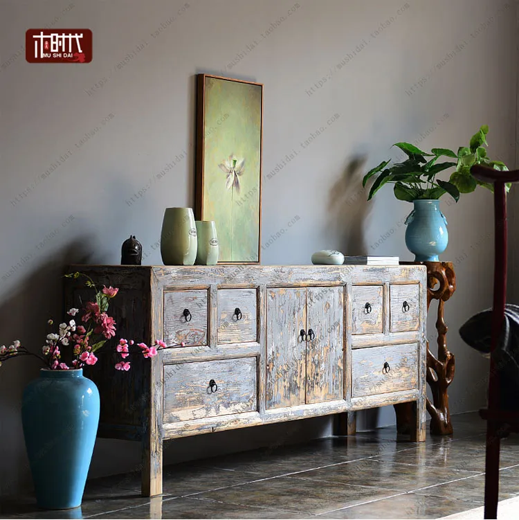 
Antique Vintage Hand crafted Wooden Entrance cabinet living room sideboard 