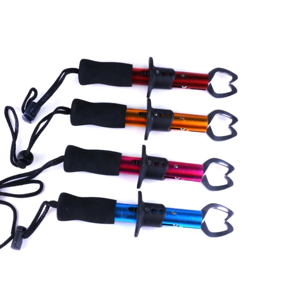 

Popular design stainless steel fishing lip grips fish gripper with handle useful for fishing, 6 colors