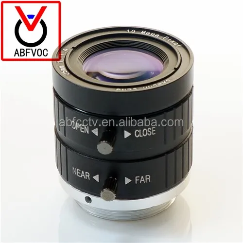 Popular monofocal 10Mage 25mm high resolution lens F1.4 manual iris camera cctv lenses