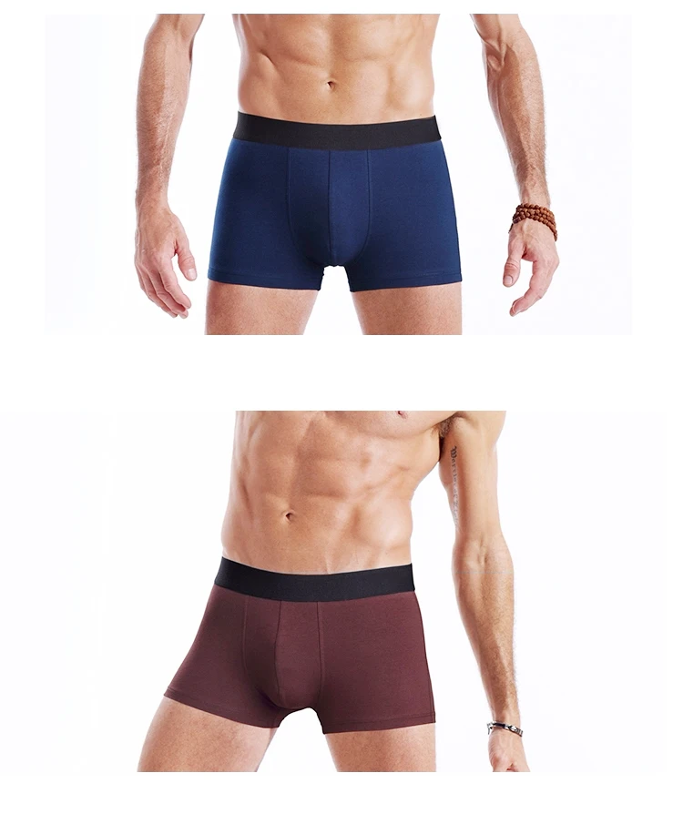 custom male woven 95% lenzing modal boxer shorts briefs underwear for men