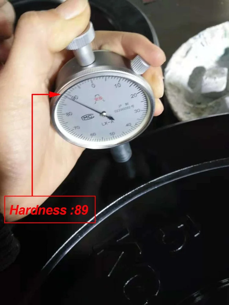 rubber bumper plate test