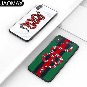 Snake Pattern Soft Matte Black Silicone Case iPhone