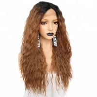 

Anogol Futura Fiber Lace Front Wig Brown Synthetic Wigs