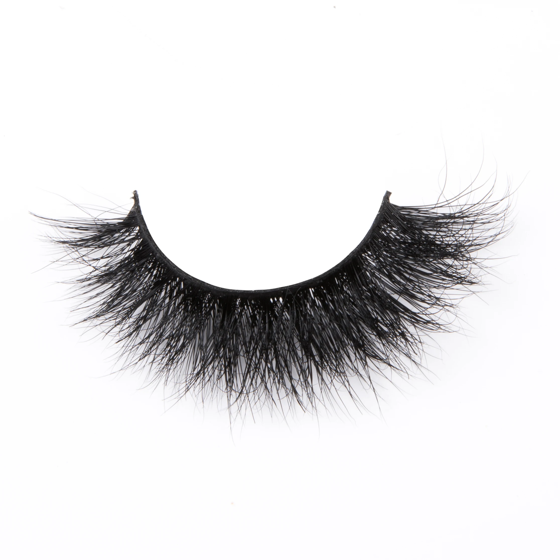 

6D34 Wholesale Private Label 3D Mink Cotton Band Strip Lashes Mink Eyelashes Private Label, Black color