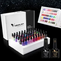 

2020 Newest Venalisa Acrylic Nail Gel Polish Learner UV Gel OEM Whole Set 60 Color Gel Nail Polish Private Label Nail Polish kit