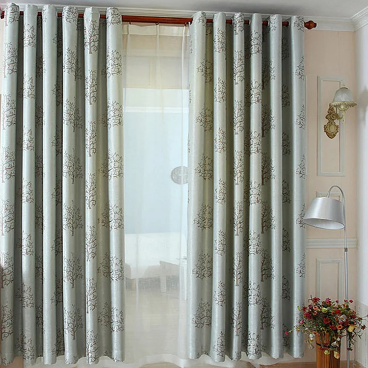Factory Manufacture Luxury Jacquard Blackout Curtain Window
