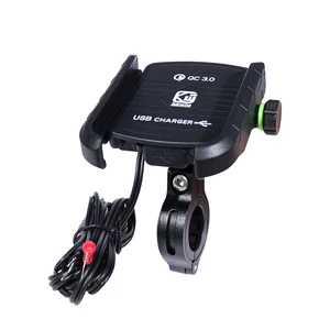 Motorcycle Rearview Mirror Mount Phone Holder Charger