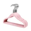 Assessed Supplier LINDON wholesale colorful plastic kids baby velvet pink hanger