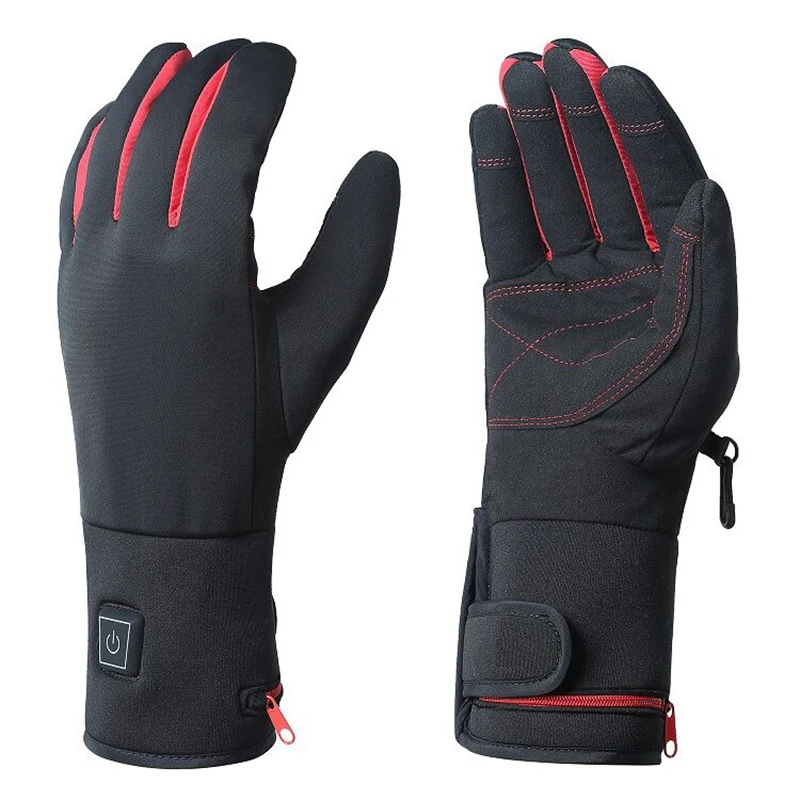 

2021 new professional Electric heated gloves with rechargeable battery for outdoor winter skiing racing motorcycling, Black,custoized color
