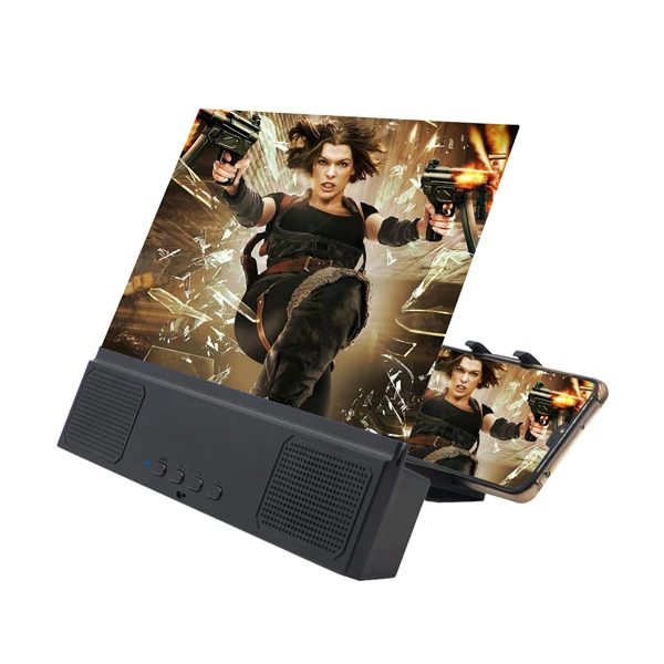 
12 inch phone screen magnifier with speaker for 3D smartPhone screen magnifier /mobile screen magnifier with Bluetooth speaker 