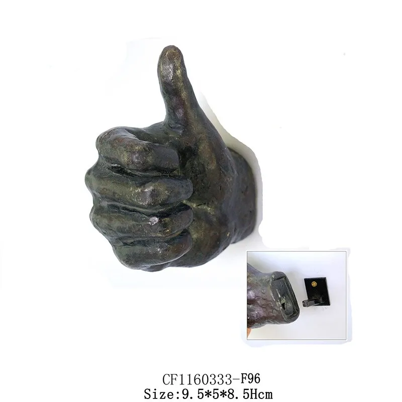 New Bronze Statue Decorations Resin Hand Sculpture Obeject Desk Decoration For Interior Decor manufacture