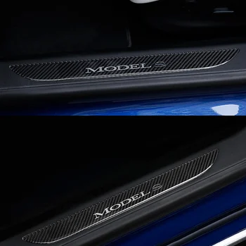 Car Styling Front Door Sill Scuff Plate Carbon Fiber Protector Cover For 2016 2017 Tesla Model S Accessories Buy Tesla Model Stesla Model S