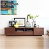 Modern Walnut Solid wood TV Stand Television cabinet entertainment unit for living room with drawers