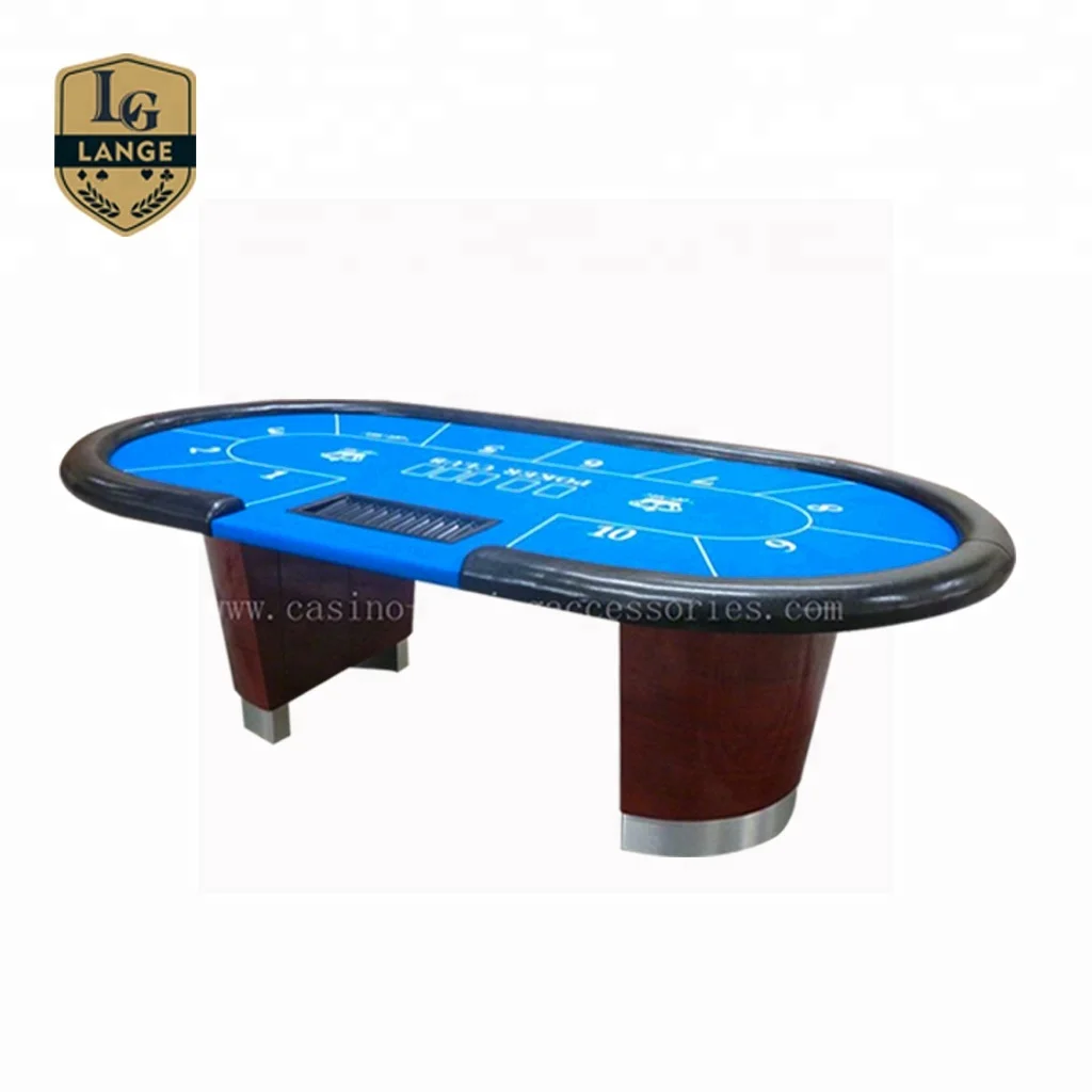 
Deluxe Blackjack Games Table De Poker Casino Gaming Table with Layout 