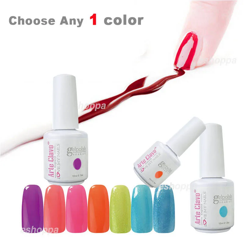 Promotion Custom Design 15ml Arte Clavo Choose Any 1 Color Soak Off Gel Nail Polish Led