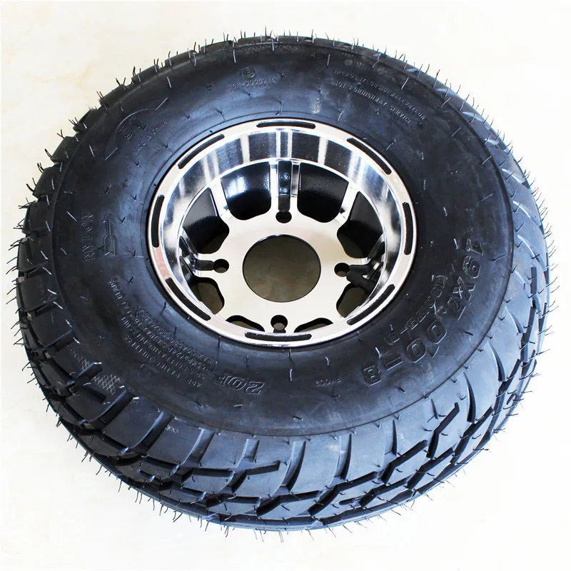 Jante En Alliage Aluminium 8 Pouces Pour Quad, Go-kart, Tondeuse - 4 Trous, Blanc - Taille 19x7-8