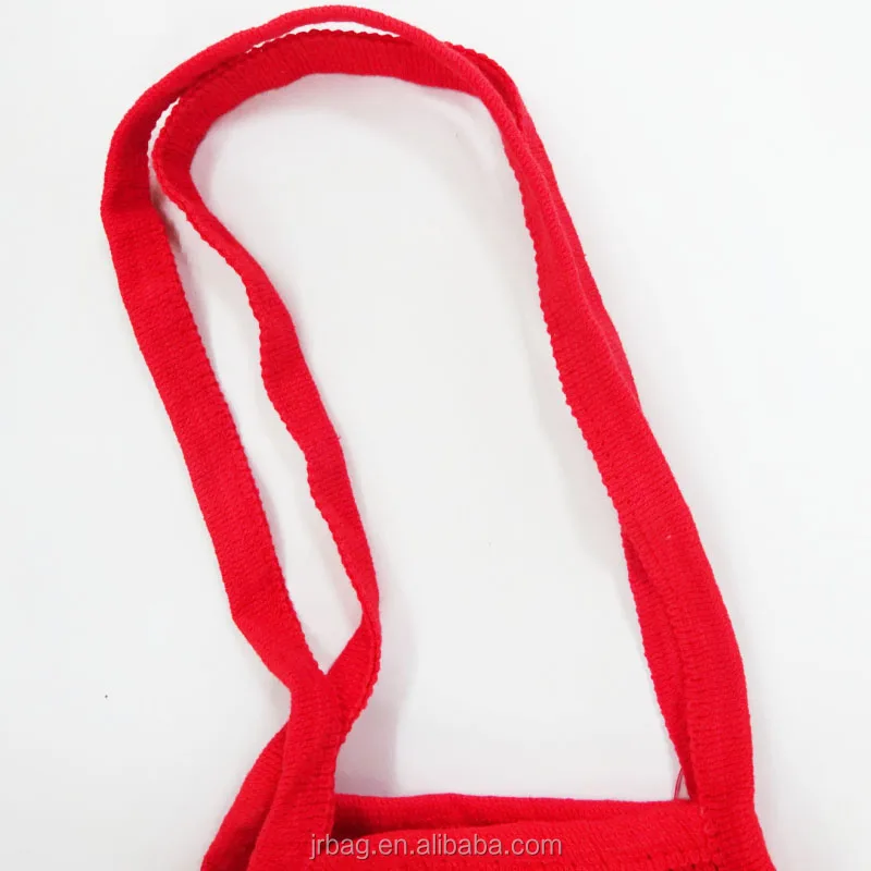 Eco Red Net Style 100% Cotton Mesh Bag For Market Fruit Packing