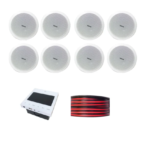 Support 4 to 8 Speakers 415 watt Home Audio in Wall Mounted Amplifier with USB/SD/AUX/Bluetooth/FM 