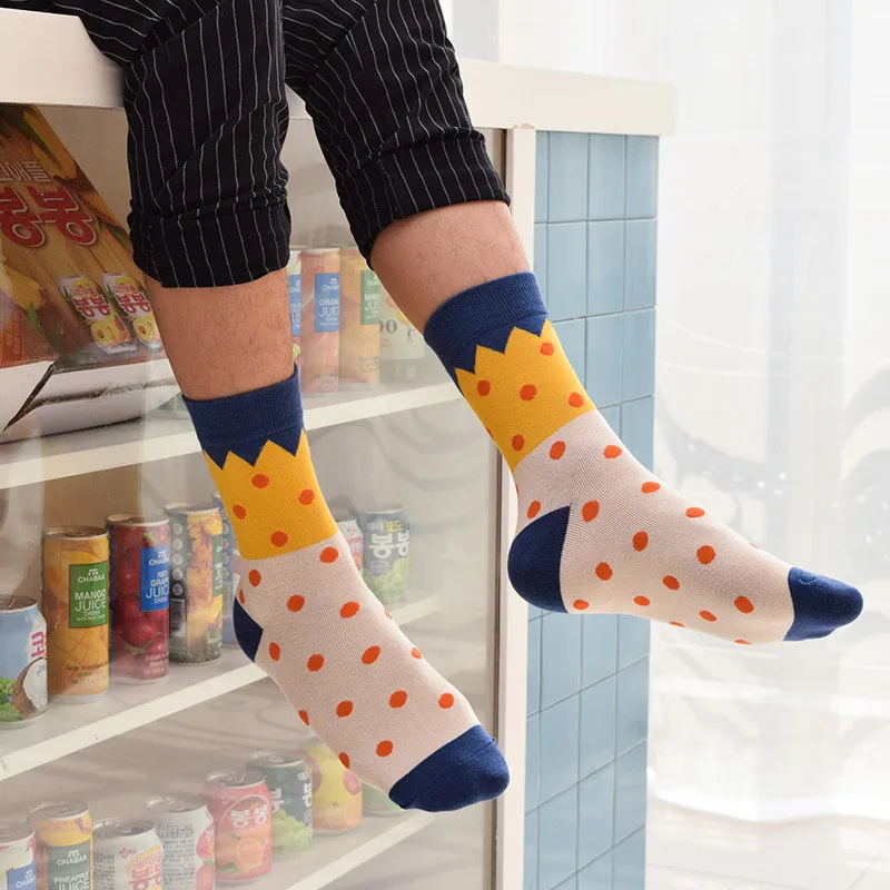 

Wholesale custom brand comfortable combed cotton men luxury socks