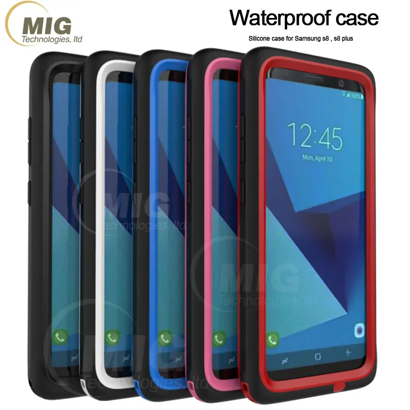 

Free ship For Galaxy S8 Waterproof case Durable phone case 360 full protectcover case mobile accessories plus fingerprint unlock