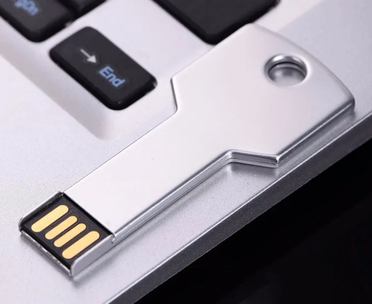 Promotional gift metal key USB flash pen drive 2G 4G 8G 16G 32G USB with custom logo - ANKUX.COM