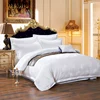 Dubai hotel bed linen cotton fabric bed sheet feather jacquard fitted sheet set