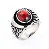 Chinese Tungsten Ring Steel Ruby Engraved Male Silver Finger Rings For Men